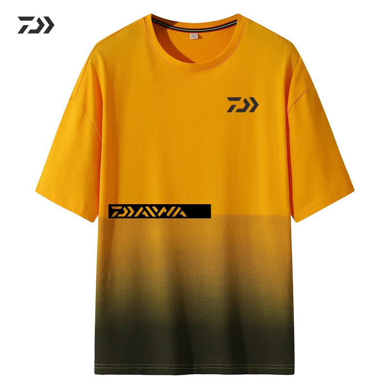 Одежда Daiwa, одежда для рыбалки, модная футболка, Мужская дышащая быстросохнущая хлопковая прочная одежда с коротким рукавом для рыбалки и сп... 
Одежда Daiwa, одежда для рыбалки, модная футболка, Мужская дышащая быстросохнущая хлопковая прочная одежда с коротким рукавом для рыбалки и сп...