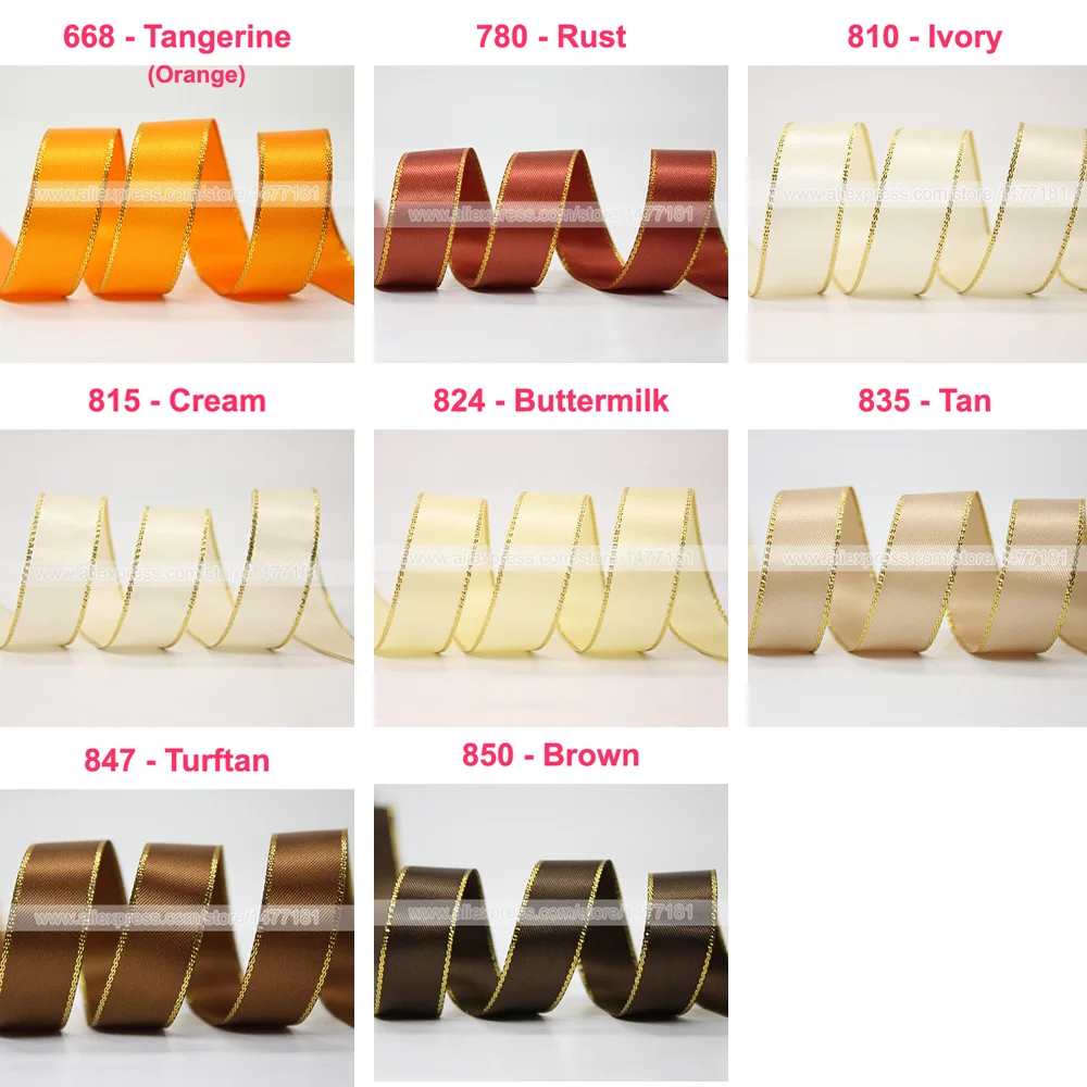 (100 Yards) 3.8cm 1-1/2" 38mm Double Face Gold Edge Satin Ribbon High Quality 100% Polyester Tape Bows Making Crafts Projects
(100 Yards) 3.8cm 1-1/2" 38mm Double Face Gold Edge Satin Ribbon High Quality 100% Polyester Tape Bows Making Crafts Projects