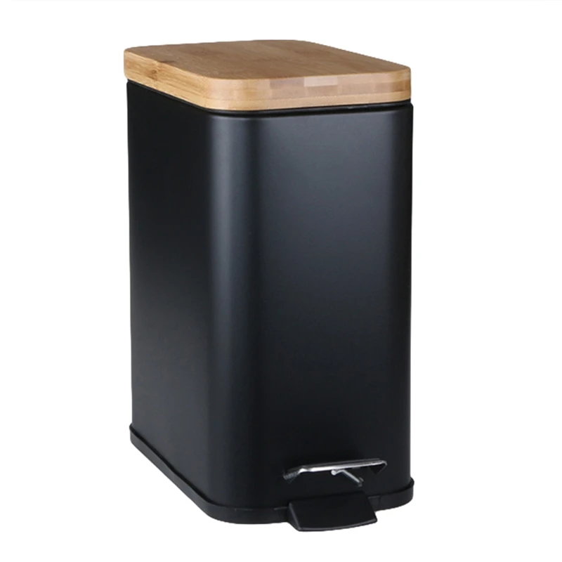 Step Trash Can Garbage Rubbish Bin with Bamboo Lid Waste Container Organizer
Step Trash Can Garbage Rubbish Bin with Bamboo Lid Waste Container Organizer