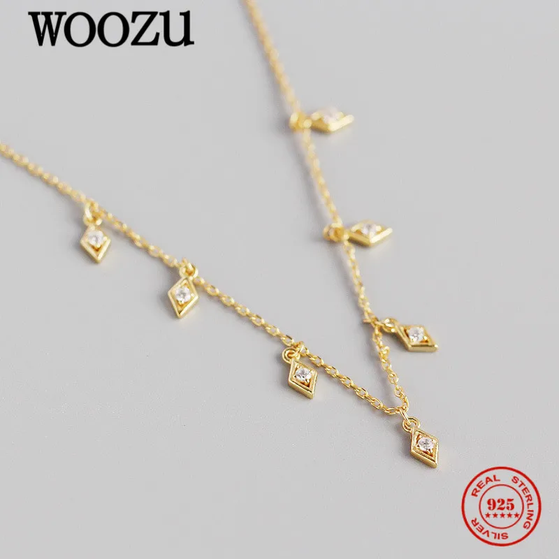 WOOZU Genuine 925 Sterling Silver Geometric Cute Round CZ Zircon Clavicle Necklaces For Women Party Bohemia Hip Hop Jewelry Gift
WOOZU Genuine 925 Sterling Silver Geometric Cute Round CZ Zircon Clavicle Necklaces For Women Party Bohemia Hip Hop Jewelry Gift
