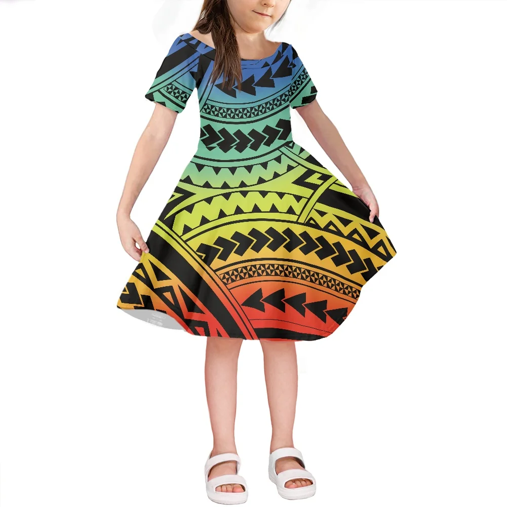 Summer New Fashion Dress Polynesian Tribal Vintage Tattoo Print Custom Dress for Kids Girls Short Sleeve Girls Dress Holiday
Summer New Fashion Dress Polynesian Tribal Vintage Tattoo Print Custom Dress for Kids Girls Short Sleeve Girls Dress Holiday