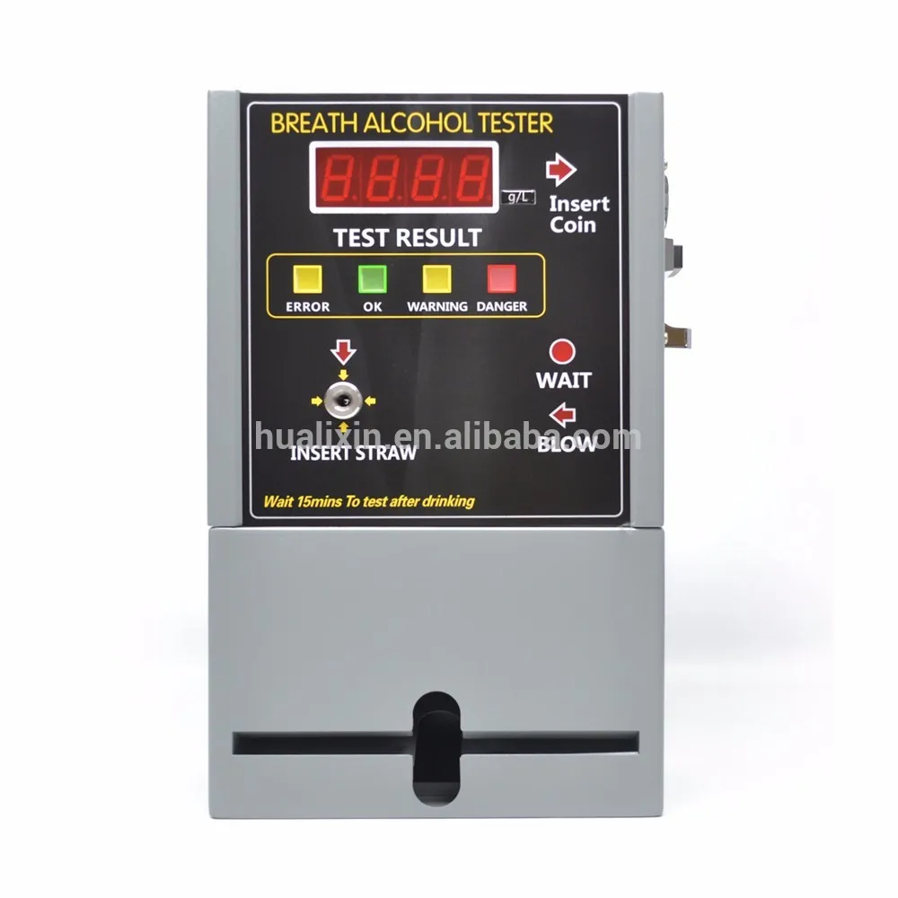 Coin-operated Alcohol Tester Breathalyzer Fuel Cell LCD Display breath alcohol tester against Drunk Driving
Coin-operated Alcohol Tester Breathalyzer Fuel Cell LCD Display breath alcohol tester against Drunk Driving