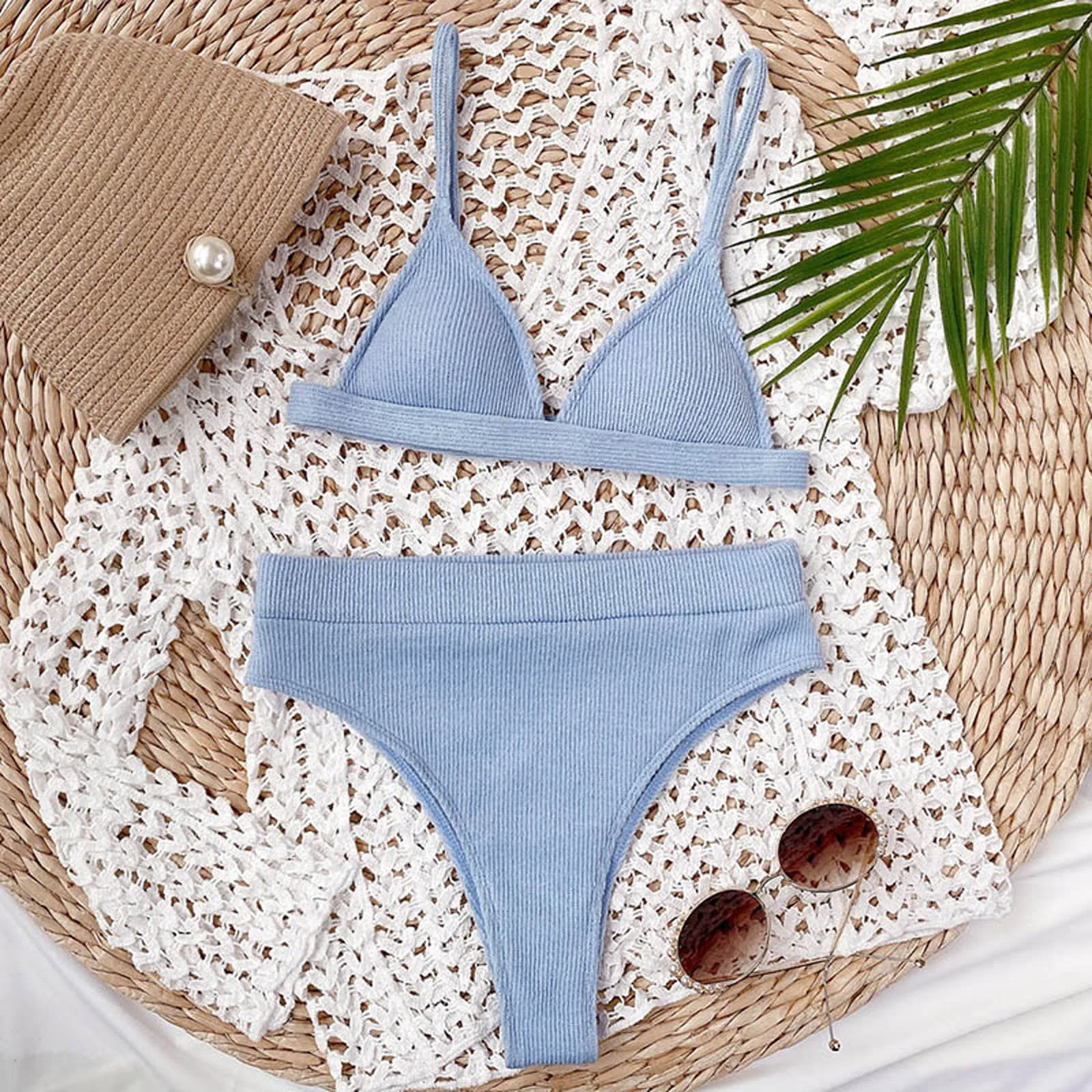 Sexy Solid Ribbed Bikinis 2021 Bikini Mujer High Waist Swimsuit Women V Neck Swimwear Female Sport Bathing Suit Stripe Biquini
Sexy Solid Ribbed Bikinis 2021 Bikini Mujer High Waist Swimsuit Women V Neck Swimwear Female Sport Bathing Suit Stripe Biquini