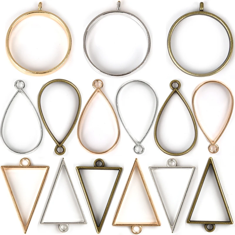 10pcs Open Bezel Blank Frame Drop Round Triangle Hollow Pendants Setting Charm Gold Silver Color Bronze Diy Resin Jewelry Making
10pcs Open Bezel Blank Frame Drop Round Triangle Hollow Pendants Setting Charm Gold Silver Color Bronze Diy Resin Jewelry Making