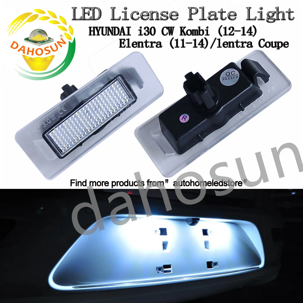 2Pcs Dahosun White LED License Plate Light For Hyundai i30 CW Kombi Elentra Coupe Error Free Number Lamp
2Pcs Dahosun White LED License Plate Light For Hyundai i30 CW Kombi Elentra Coupe Error Free Number Lamp