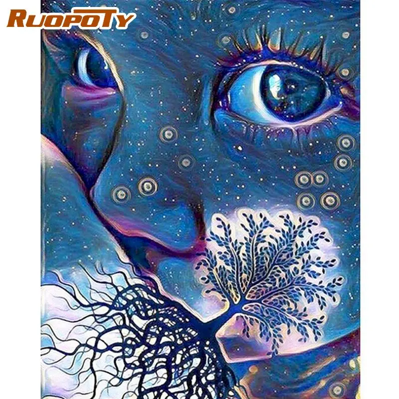 RUOPOTY Frame Diy Painting By Numbers Blue Face Figure Paint By Number Handpainted Gift Wall Decor Art
RUOPOTY Frame Diy Painting By Numbers Blue Face Figure Paint By Number Handpainted Gift Wall Decor Art