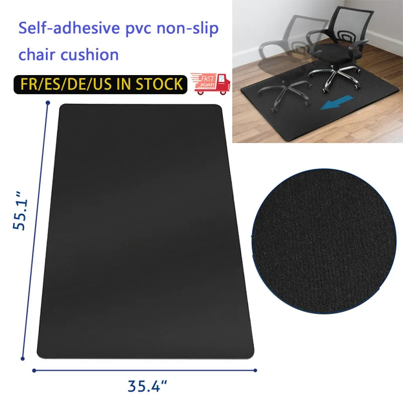Board Protection Pad Black 1/6" Thick 55"x35" Office Chair Cushion Hard-Floor Protector Mat Self-Adhesive Pvc Non-Slip Carpet
Board Protection Pad Black 1/6" Thick 55"x35" Office Chair Cushion Hard-Floor Protector Mat Self-Adhesive Pvc Non-Slip Carpet