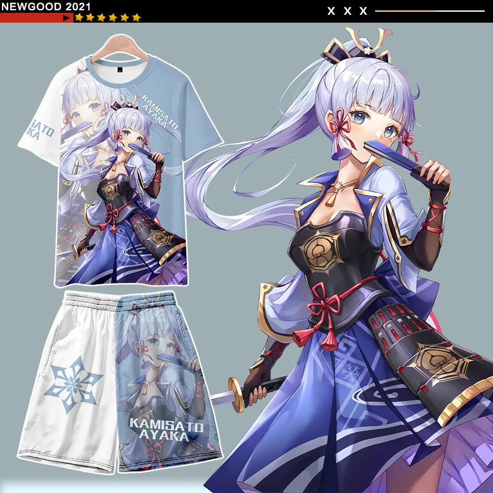 Genshin Impact Kamisato Ayaka T-Shirts Hot Game 3D Print Streetwear Anime Kawaii Girl Men Women Fashion T Shirt Kid Boy Tees Top
Genshin Impact Kamisato Ayaka T-Shirts Hot Game 3D Print Streetwear Anime Kawaii Girl Men Women Fashion T Shirt Kid Boy Tees Top