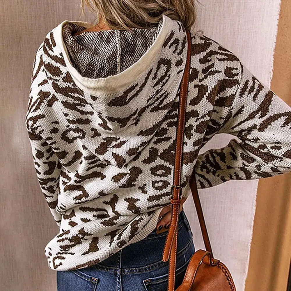 Plus Size Women Leopard Printed Long Sleeve Knitted Sweater Drawstring Pullover Hoodie Sweatshirts Streetwear Warm Casual
Plus Size Women Leopard Printed Long Sleeve Knitted Sweater Drawstring Pullover Hoodie Sweatshirts Streetwear Warm Casual