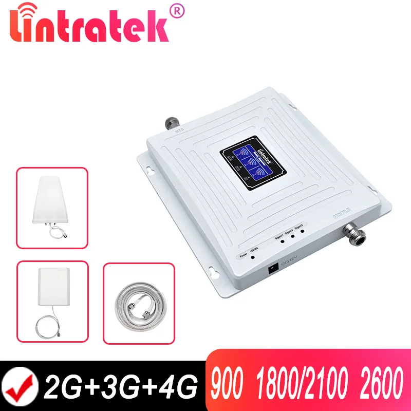 850 900 1800 2100 2600 1900 1700 Tri Band Mobile Internet Repeater GSM 2G 3G 4G WCDMA LTE Signal Booster With Antenna And Cable
850 900 1800 2100 2600 1900 1700 Tri Band Mobile Internet Repeater GSM 2G 3G 4G WCDMA LTE Signal Booster With Antenna And Cable