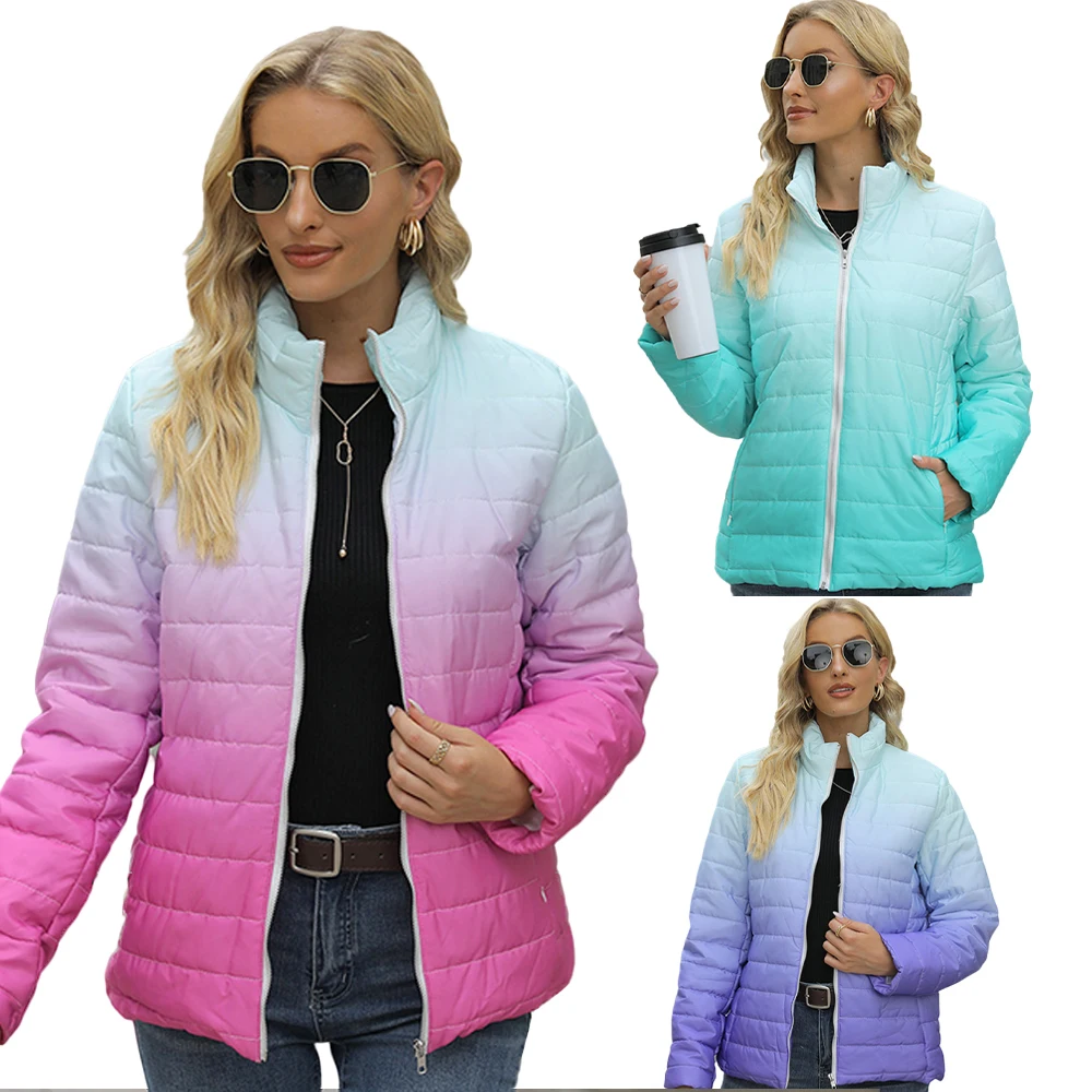 2021 Winter Women Gradient Printed Long-sleeved Coat Female Zipper Cotton-padded Jacket Fashion Warm Loose Coats Tops
2021 Winter Women Gradient Printed Long-sleeved Coat Female Zipper Cotton-padded Jacket Fashion Warm Loose Coats Tops