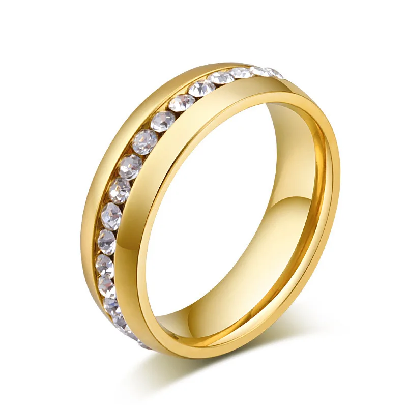 Stainless Steel Womens Rings Gold Zircon Simple Trendy for Charm Wife Couple Lovers Girlfriend Jewelry Creativity Gift Wholesale
Stainless Steel Womens Rings Gold Zircon Simple Trendy for Charm Wife Couple Lovers Girlfriend Jewelry Creativity Gift Wholesale