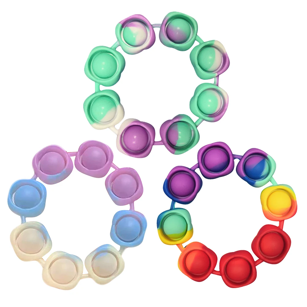 Silicone Push Bubble Bracelet Interactive Kids Autism Toy Wristband Adults Stress Relief Educational Decompression Toys
Silicone Push Bubble Bracelet Interactive Kids Autism Toy Wristband Adults Stress Relief Educational Decompression Toys