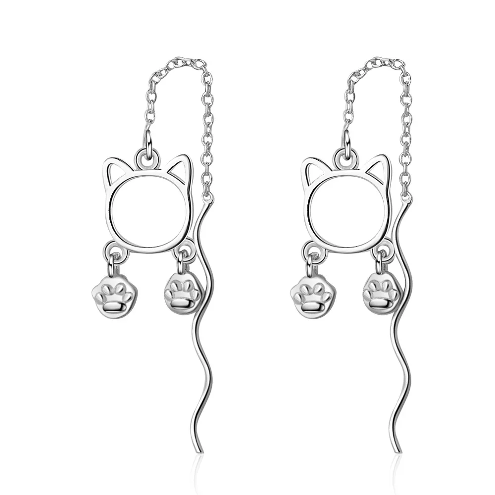 100% 925 Sterling Silver Cute Little Cat Animal Female Long Tassel Stud Earrings Promotion Jewelry Women Birthday Gift No Fade
100% 925 Sterling Silver Cute Little Cat Animal Female Long Tassel Stud Earrings Promotion Jewelry Women Birthday Gift No Fade