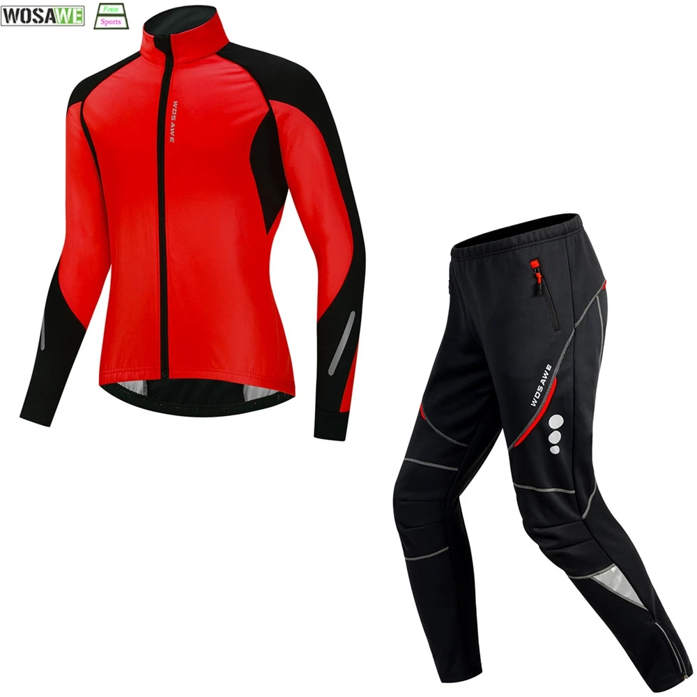 WOSAWE NEW Winter Pro Team Long Sleeve Cycling Jacket Set Pants Ropa Ciclismo Water Repellent Bicycle Clothing MTB Bike Uniform
WOSAWE NEW Winter Pro Team Long Sleeve Cycling Jacket Set Pants Ropa Ciclismo Water Repellent Bicycle Clothing MTB Bike Uniform
