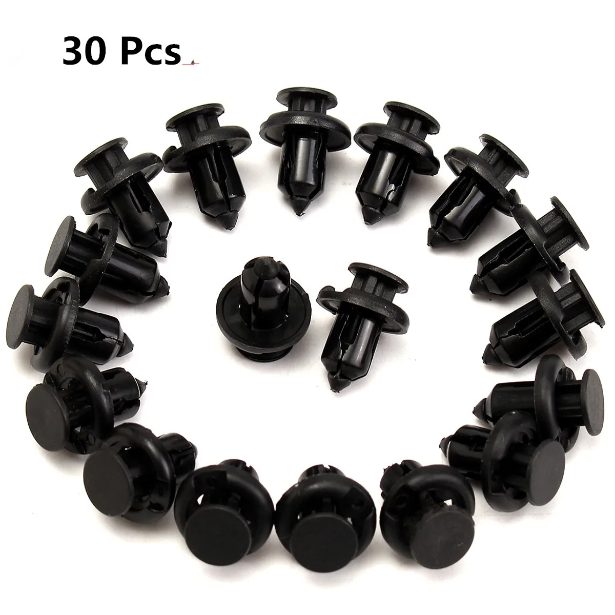 30Pcs 10mm Hole Black Car Bumper Fender Plastic Push Rivets Fastener Clips for CR-V Odyssey Accord Legend etc.
30Pcs 10mm Hole Black Car Bumper Fender Plastic Push Rivets Fastener Clips for CR-V Odyssey Accord Legend etc.