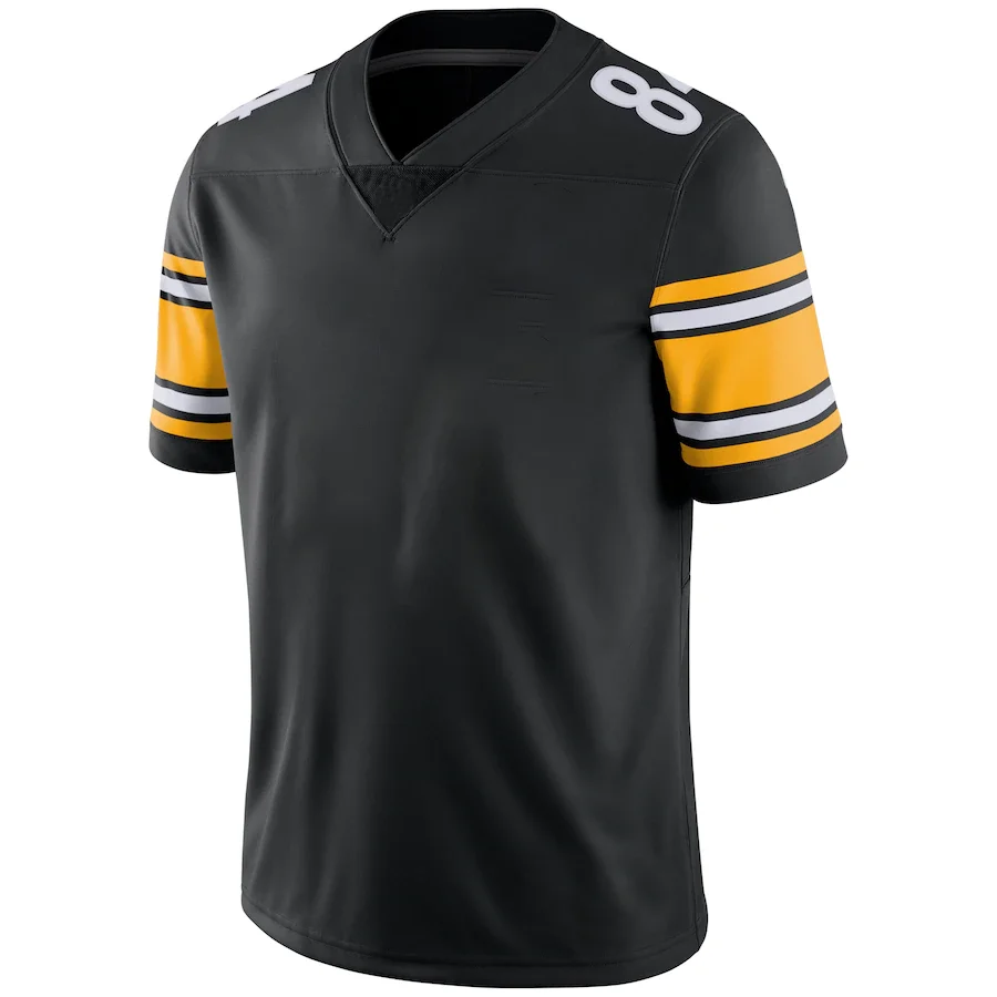 

2021 American Football Jersey Men's Pittsburgh Jerseys HARRIS WATT CLAYPOOL ROETHLISBERGER BETTIS FITZPATRICK JOHNSON T- Shirt