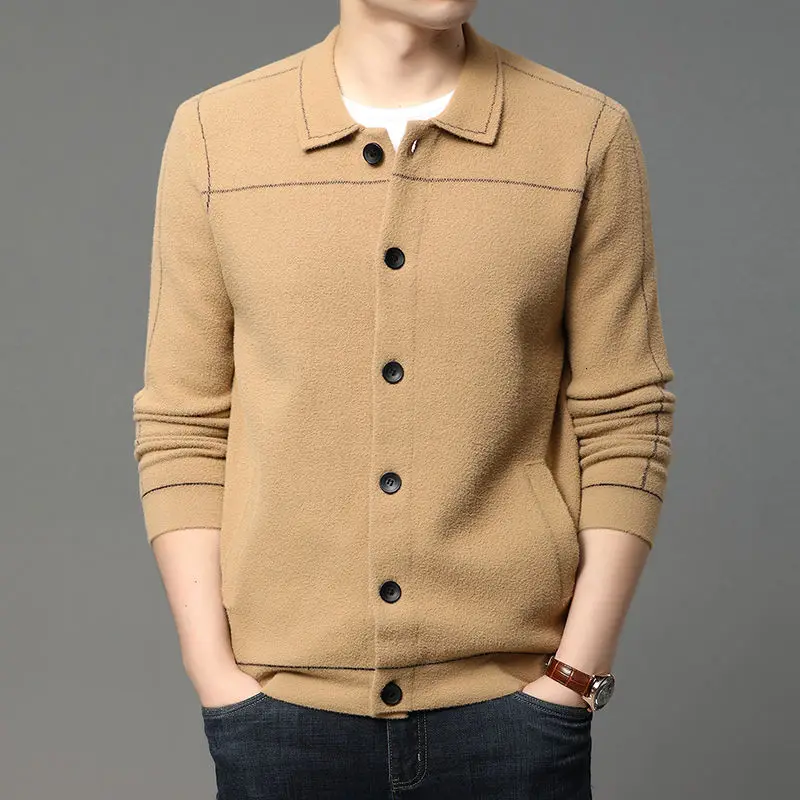 2020 Men Sweater Autumn And Winter New High Quality Men's Lapel Cardigan Coat Korean Man Clothes Hot Sale
2020 Men Sweater Autumn And Winter New High Quality Men's Lapel Cardigan Coat Korean Man Clothes Hot Sale