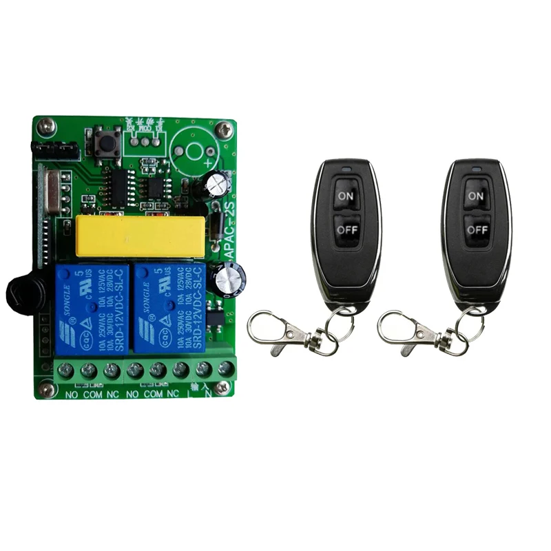 433 Mhz Remote Controls With Universal Wireless Remote Control Switch AC 220V 2CH Relay Receiver Module Transmitter
433 Mhz Remote Controls With Universal Wireless Remote Control Switch AC 220V 2CH Relay Receiver Module Transmitter