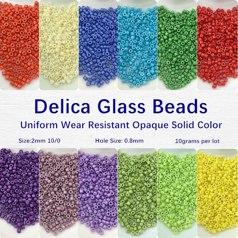 600Pcs 10g 2mm Delica Glass Beads 10/0 Uniform Wear Resistant Opaque Solid Color Seedbeads For Jewelry DIY Making Accessories
600Pcs 10g 2mm Delica Glass Beads 10/0 Uniform Wear Resistant Opaque Solid Color Seedbeads For Jewelry DIY Making Accessories