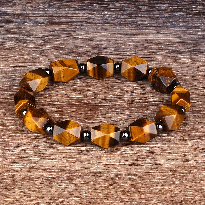 Natural Faceted Tiger Eyes Stone Reiki Bracelets Men Fashion Energy Hematite Beads Bracelets for Women Soul Jewelry Gift Pulsera 
Natural Faceted Tiger Eyes Stone Reiki Bracelets Men Fashion Energy Hematite Beads Bracelets for Women Soul Jewelry Gift Pulsera