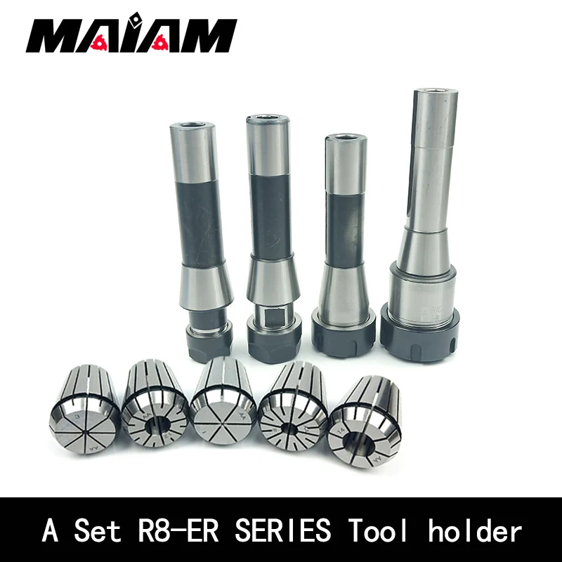 a set r8 ER16 ER20 ER25 ER32 ER40 high precision 0.008 ER collet+ R8 tool holder thread 7/16 M12 grinding center tool spindle
a set r8 ER16 ER20 ER25 ER32 ER40 high precision 0.008 ER collet+ R8 tool holder thread 7/16 M12 grinding center tool spindle