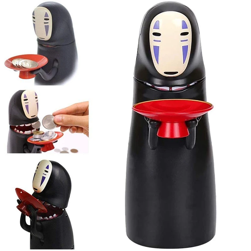 No-Face Man Money Box Spirited Away Ghost Figure Coin Cartoon Piggy Bank Funny Toy Automatic Eaten Coin Box Christmas Present
No-Face Man Money Box Spirited Away Ghost Figure Coin Cartoon Piggy Bank Funny Toy Automatic Eaten Coin Box Christmas Present