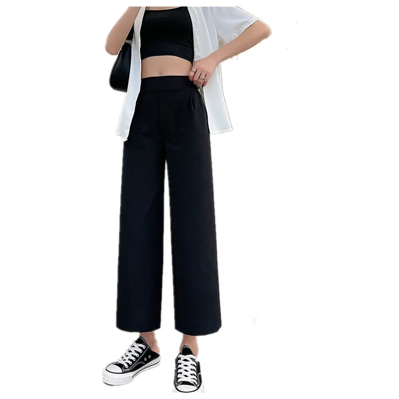 Summer Ladies Streetwear Chiffon Wide Leg Pants Fashion Womens High Waist Thin Trousers Full Length Loose Clothing Plus Size 
Summer Ladies Streetwear Chiffon Wide Leg Pants Fashion Womens High Waist Thin Trousers Full Length Loose Clothing Plus Size
