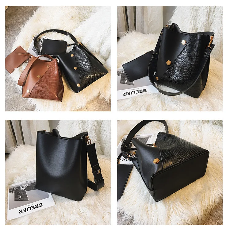 Fashion Pu Leather Bucket Bag Women Shoulder Bags Women's Handbag Women Crossbody Bags Female Clutches Ladies Wallet Black
Fashion Pu Leather Bucket Bag Women Shoulder Bags Women's Handbag Women Crossbody Bags Female Clutches Ladies Wallet Black