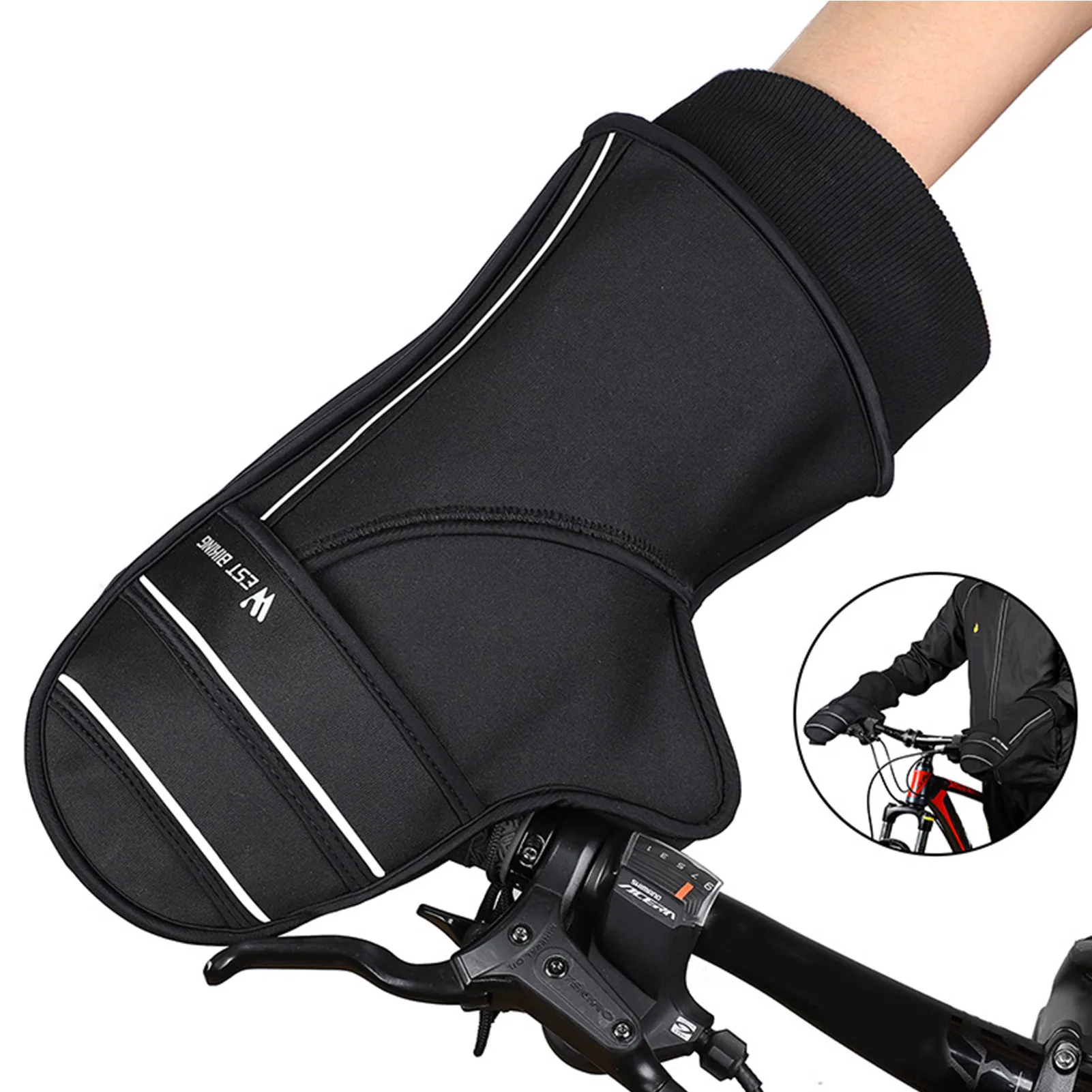 Mountain Bike Reflective Gloves Winter Riding Windproof And Warm Electric Bike Gloves Night Riding Safety Warning Equipment 
Mountain Bike Reflective Gloves Winter Riding Windproof And Warm Electric Bike Gloves Night Riding Safety Warning Equipment