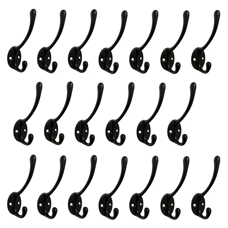 20 Pcs Black Zinc Alloy Double Coat Hook Classic Antique Industrial Style Hanger
20 Pcs Black Zinc Alloy Double Coat Hook Classic Antique Industrial Style Hanger