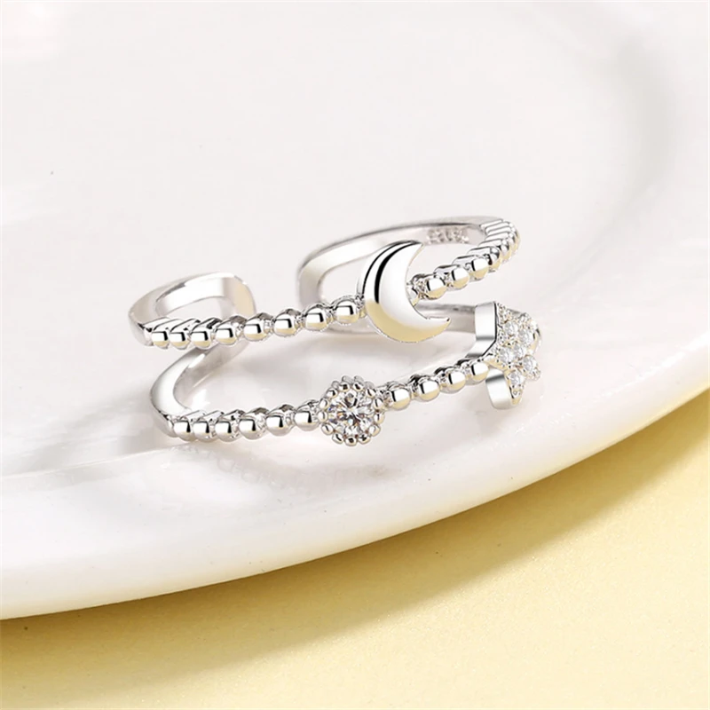 Eternity Antique Bridal Sets Wedding Rings For Girls Women Moon Star Fashion Ring Stacking Cubic Zircon Jewelry Rings
Eternity Antique Bridal Sets Wedding Rings For Girls Women Moon Star Fashion Ring Stacking Cubic Zircon Jewelry Rings
