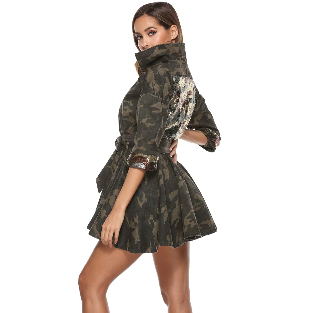 HAOOHU 2020 winter new women's coats fashion trends sexy casual Camouflage sequined long sleeve Sashes slim elegant long coats
HAOOHU 2020 winter new women's coats fashion trends sexy casual Camouflage sequined long sleeve Sashes slim elegant long coats