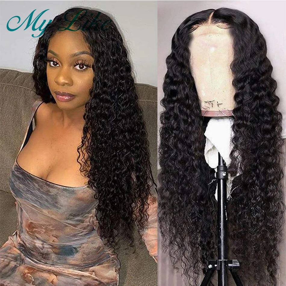 

Water Wave Closure Wig 4x4 Lace Closure Human Hair Wigs for Women 10"-28" Remy Brazilian Water Wave Hair Lace Wigs Pre Plucked