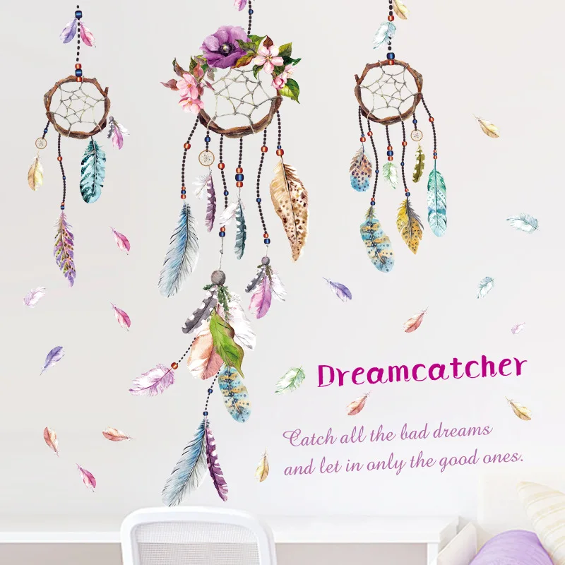 Feather Dream Catcher Wall Stickers Living Room Bedroom Background Wall Decor Wallpaper Girls Room Self-adhesive Wall Stickers
Feather Dream Catcher Wall Stickers Living Room Bedroom Background Wall Decor Wallpaper Girls Room Self-adhesive Wall Stickers