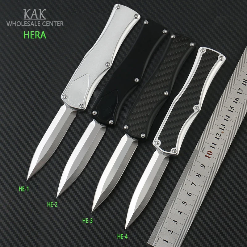 KAK HERA Auto knife Combat tactical knife D2 steel T6-6061 aluminum alloy handle Outdoor camping EDC tools pocket knives
KAK HERA Auto knife Combat tactical knife D2 steel T6-6061 aluminum alloy handle Outdoor camping EDC tools pocket knives