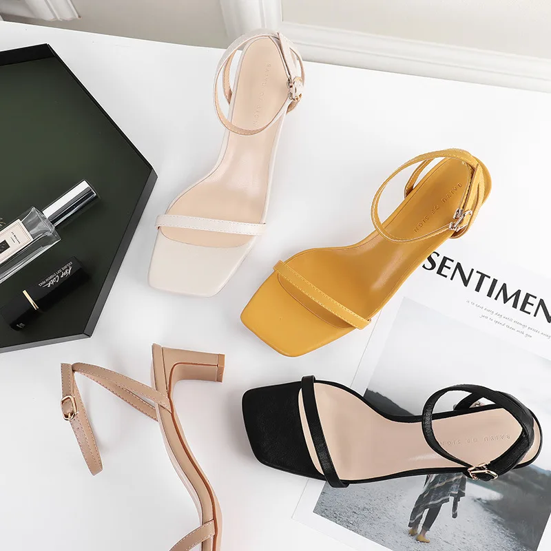 2020 Summer Sandals Shoes Woman Square High Heels Sexy Ankle Strap Sandal Office Ladies Career Casual Party Women Wedding Pumps
2020 Summer Sandals Shoes Woman Square High Heels Sexy Ankle Strap Sandal Office Ladies Career Casual Party Women Wedding Pumps