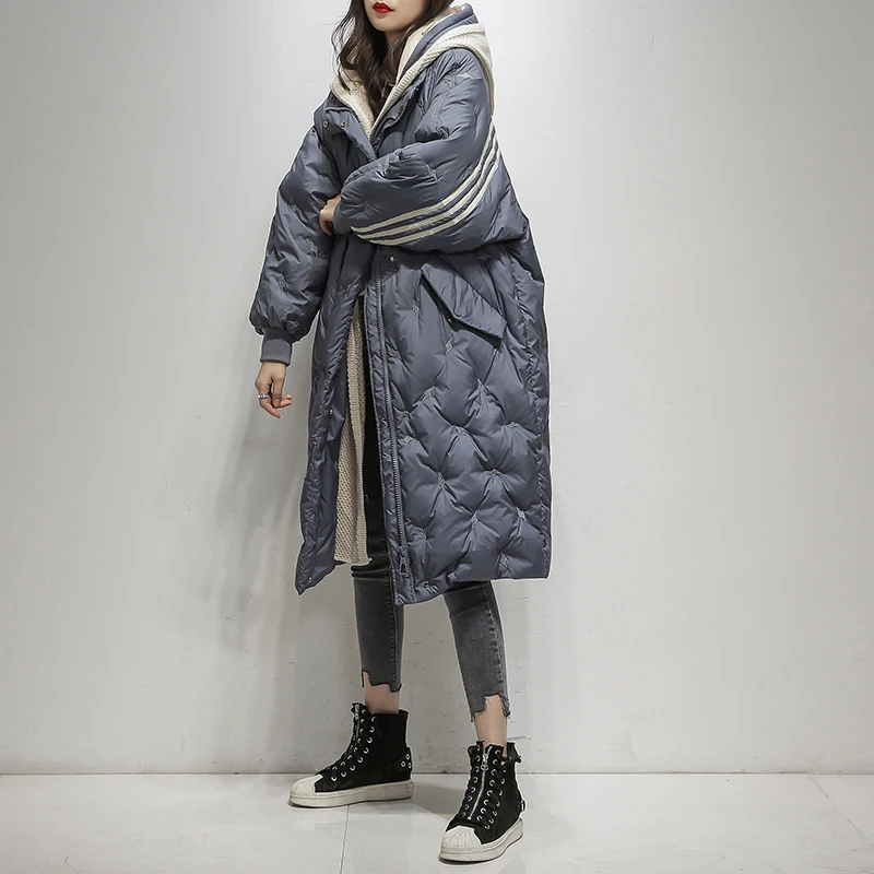Double Hooded Warm Down Jacket Women's Long Rhombic Fashion Coat New Winter Loose Women's Coat Fashion Thick Leather Coat
Double Hooded Warm Down Jacket Women's Long Rhombic Fashion Coat New Winter Loose Women's Coat Fashion Thick Leather Coat