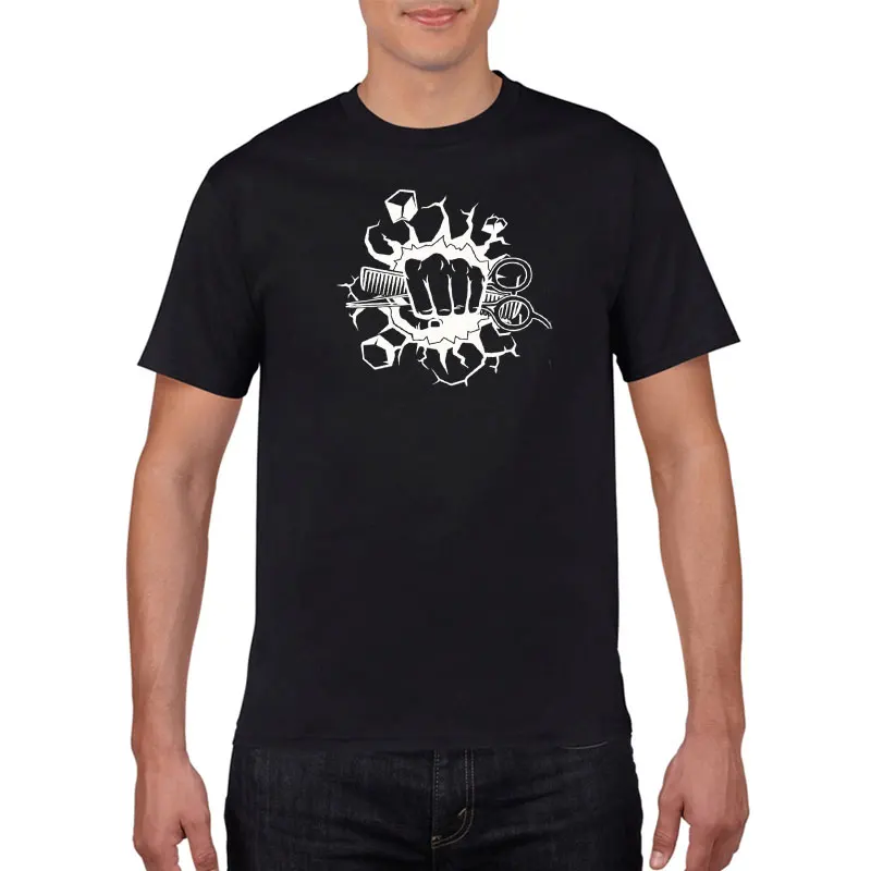 Летняя повседневная мужская футболка с принтом креативного парикмахерского дизайна и коротким рукавом
Летняя повседневная мужская футболка с принтом креативного парикмахерского дизайна и коротким рукавом