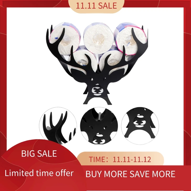 Black Deer Toilet Roll Paper Holder Bathroom Iron Paper Towel Stand Cartoon Crafts Roll Paper Organizer for Living Room
Black Deer Toilet Roll Paper Holder Bathroom Iron Paper Towel Stand Cartoon Crafts Roll Paper Organizer for Living Room