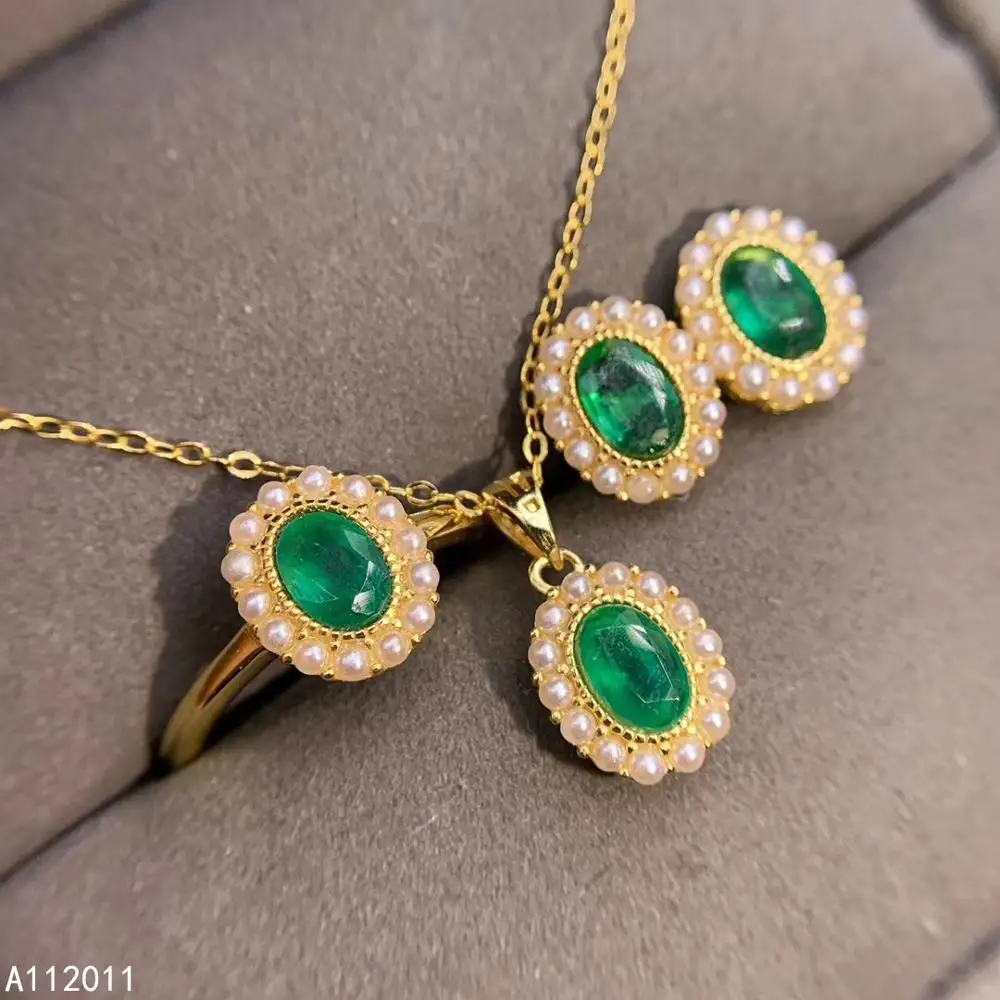 KJJEAXCMY Fine Jewelry 925 sterling silver inlaid natural gemstone emerald pearl ring pendant earring set trendy Party Birthday
KJJEAXCMY Fine Jewelry 925 sterling silver inlaid natural gemstone emerald pearl ring pendant earring set trendy Party Birthday