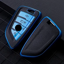 TPU Car Key Case for BMW 216i F46 X1 X2 X3 X5 X6 GT 2 5 6 7 Series 3 4 Buttons Smart Keyless Remote Control Fobs Protector Cover