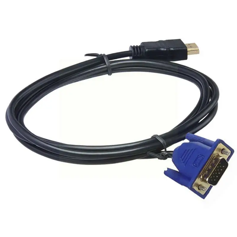 1.8M 1080P HDMI-compatible to 15 Pin VGA HDMI-compatible PC HDTV cable Cable H1N6 G6M4 Adapter DVD PVC Converter with audio D3W3
1.8M 1080P HDMI-compatible to 15 Pin VGA HDMI-compatible PC HDTV cable Cable H1N6 G6M4 Adapter DVD PVC Converter with audio D3W3