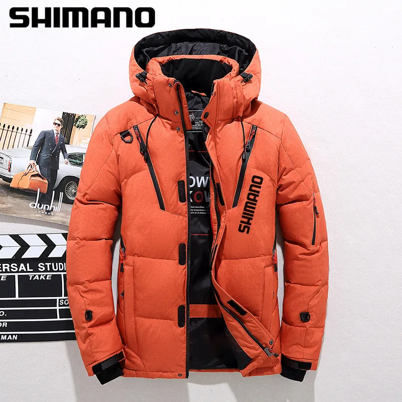 Shimano White Duck Down Fishing Jacket Warm Hooded Thick Puffer Jacket Coat Male High Quality Thermal Winter Fishing Clothes
Shimano White Duck Down Fishing Jacket Warm Hooded Thick Puffer Jacket Coat Male High Quality Thermal Winter Fishing Clothes
