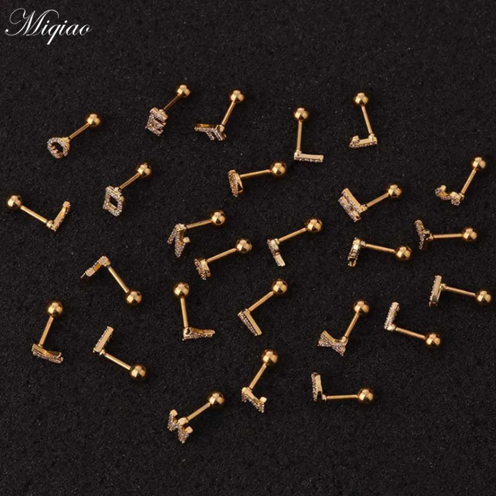 Miqiao 2pcs Explosive Creative Stainless Steel Diamond-studded 26 English Alphabet Earrings Pierced Jewelry
Miqiao 2pcs Explosive Creative Stainless Steel Diamond-studded 26 English Alphabet Earrings Pierced Jewelry