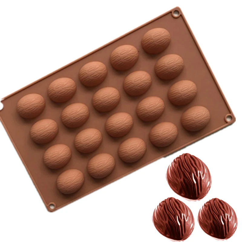 20 Cavities Walnut Nut Shaped Chocolate Molds Cake Pudding Fondant Mould Decorating Tools | Дом и сад