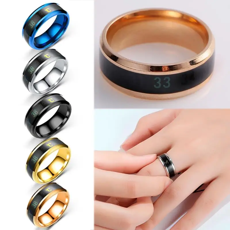 Creative Induction Smart Temperature Control Temperature Measurement Ring Stainless Steel Ring; Fashionable Multifunctional Gift
Creative Induction Smart Temperature Control Temperature Measurement Ring Stainless Steel Ring; Fashionable Multifunctional Gift