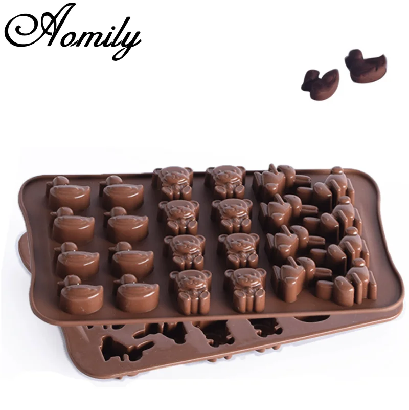 Фото Aomily 3D силиконовая форма для шоколада желе конфет тортов кондитерских изделий DIY