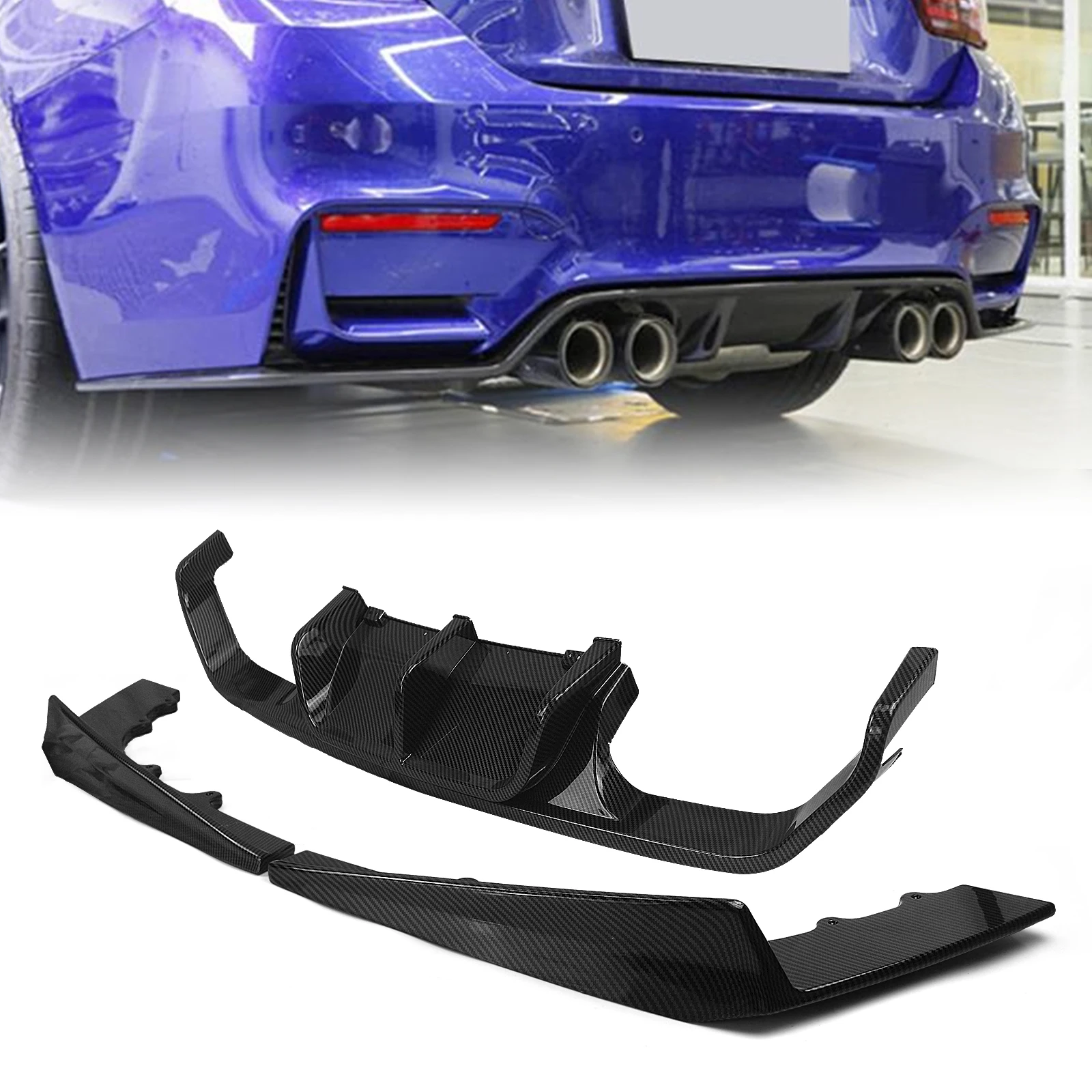 M3 M4 Rear Bumper Diffuser Lip For BMW F80 F82 2015-2020 Carbon Fiber Look ABS Car Body Kit Boot Guard Spoiler Plate Splitter
M3 M4 Rear Bumper Diffuser Lip For BMW F80 F82 2015-2020 Carbon Fiber Look ABS Car Body Kit Boot Guard Spoiler Plate Splitter