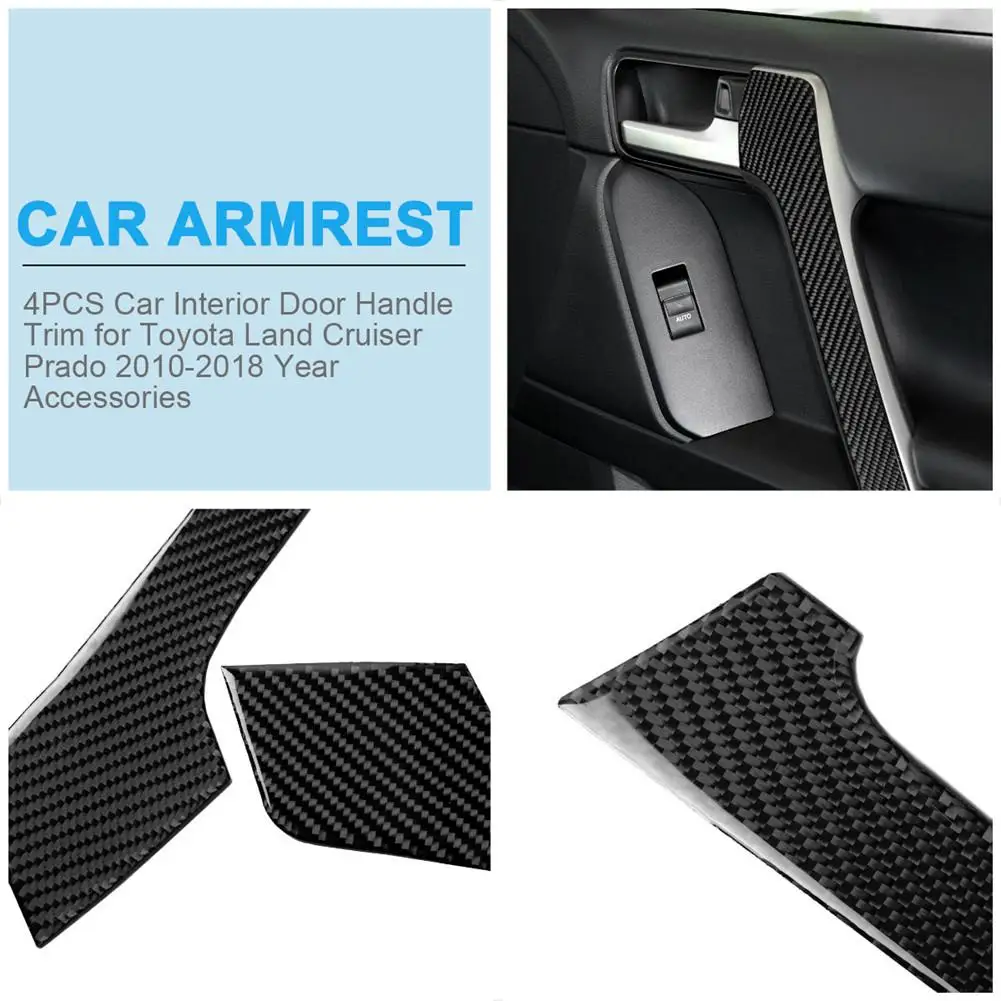 New 4PCS Car Interior Armrest Sticker Carbon Fiber Door Handle Trim For Toyota Land Cruiser Prado 2010-2018 Year Accessories
New 4PCS Car Interior Armrest Sticker Carbon Fiber Door Handle Trim For Toyota Land Cruiser Prado 2010-2018 Year Accessories